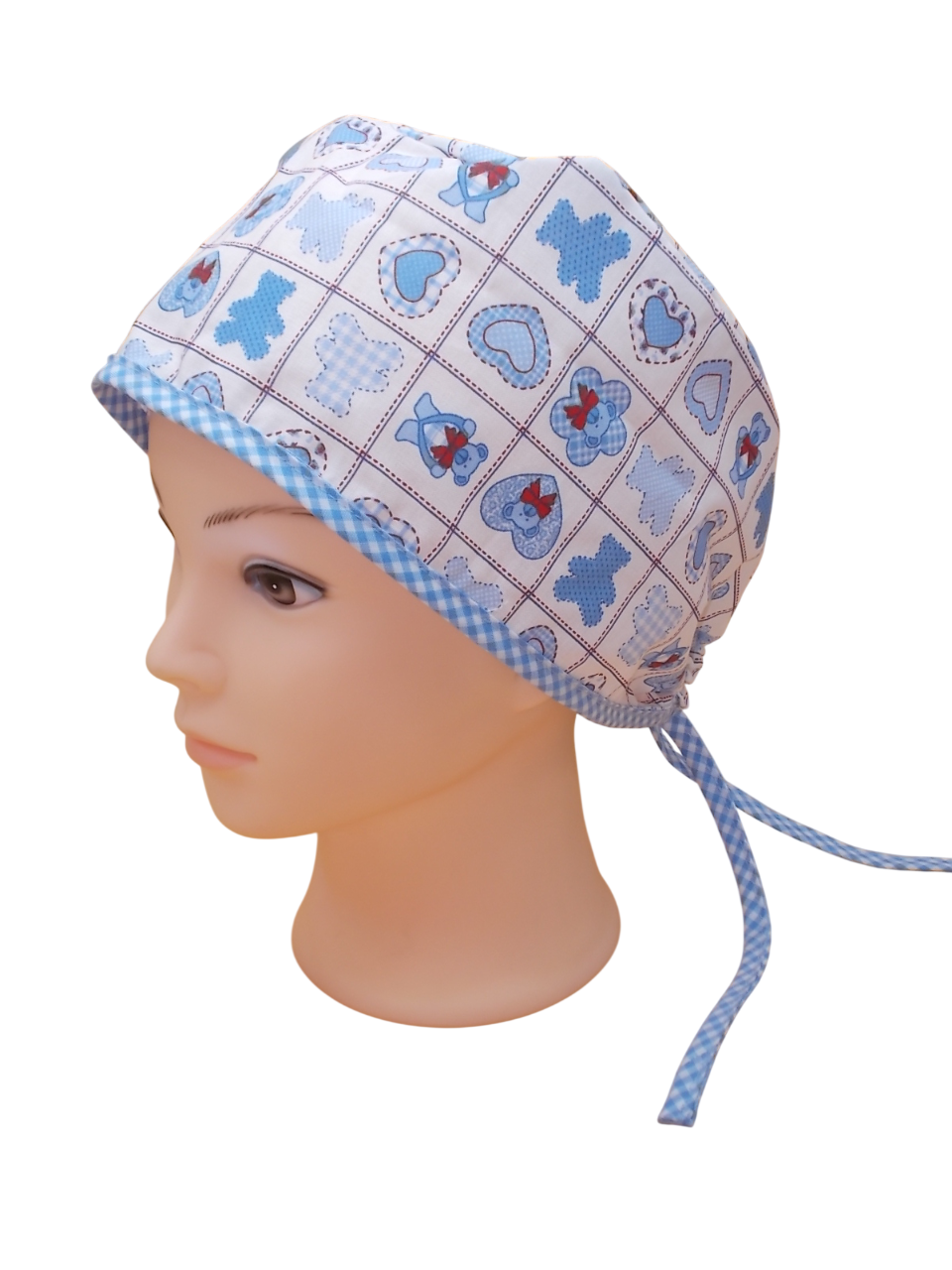 Gorro de Quirófano Pelo Corto - Corazones y Osos