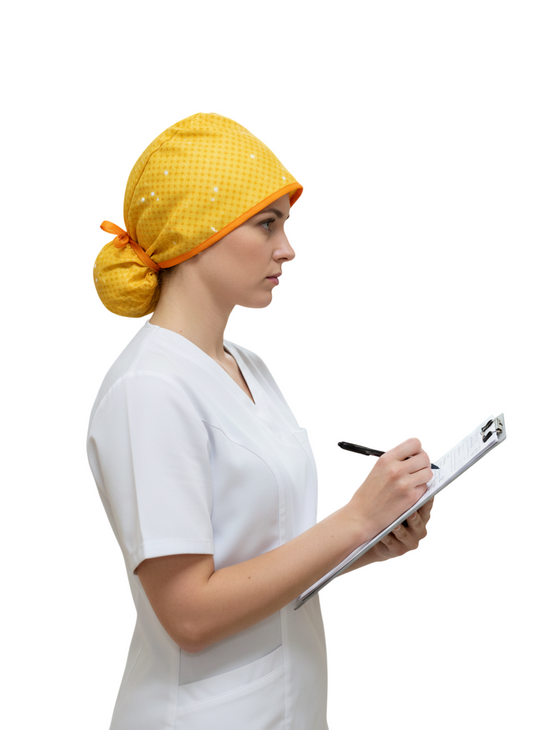 Gorro de Quirófano Pelo Largo Atado - Copos