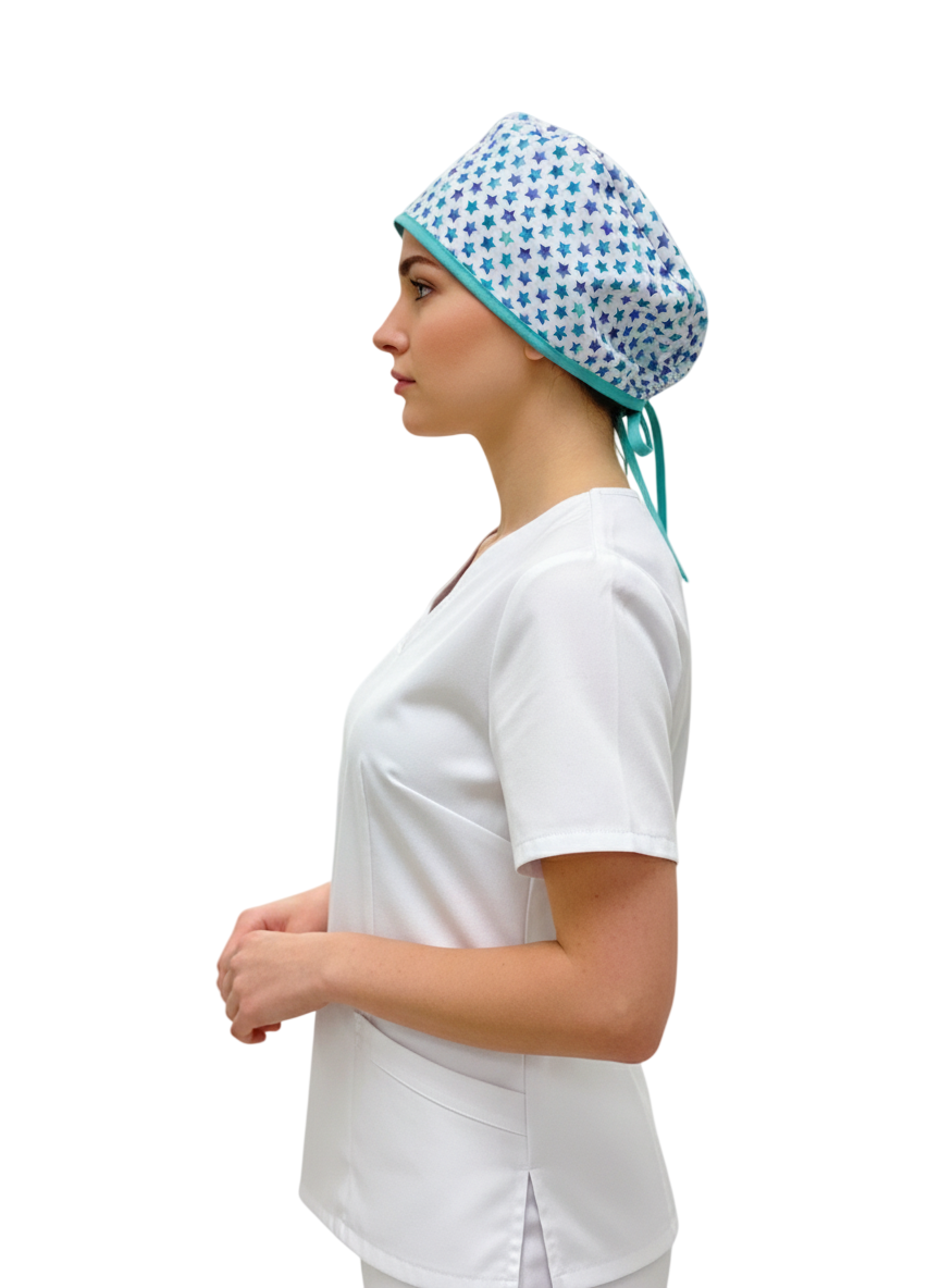 Gorro de Quirófano Pelo Corto - Estrellas