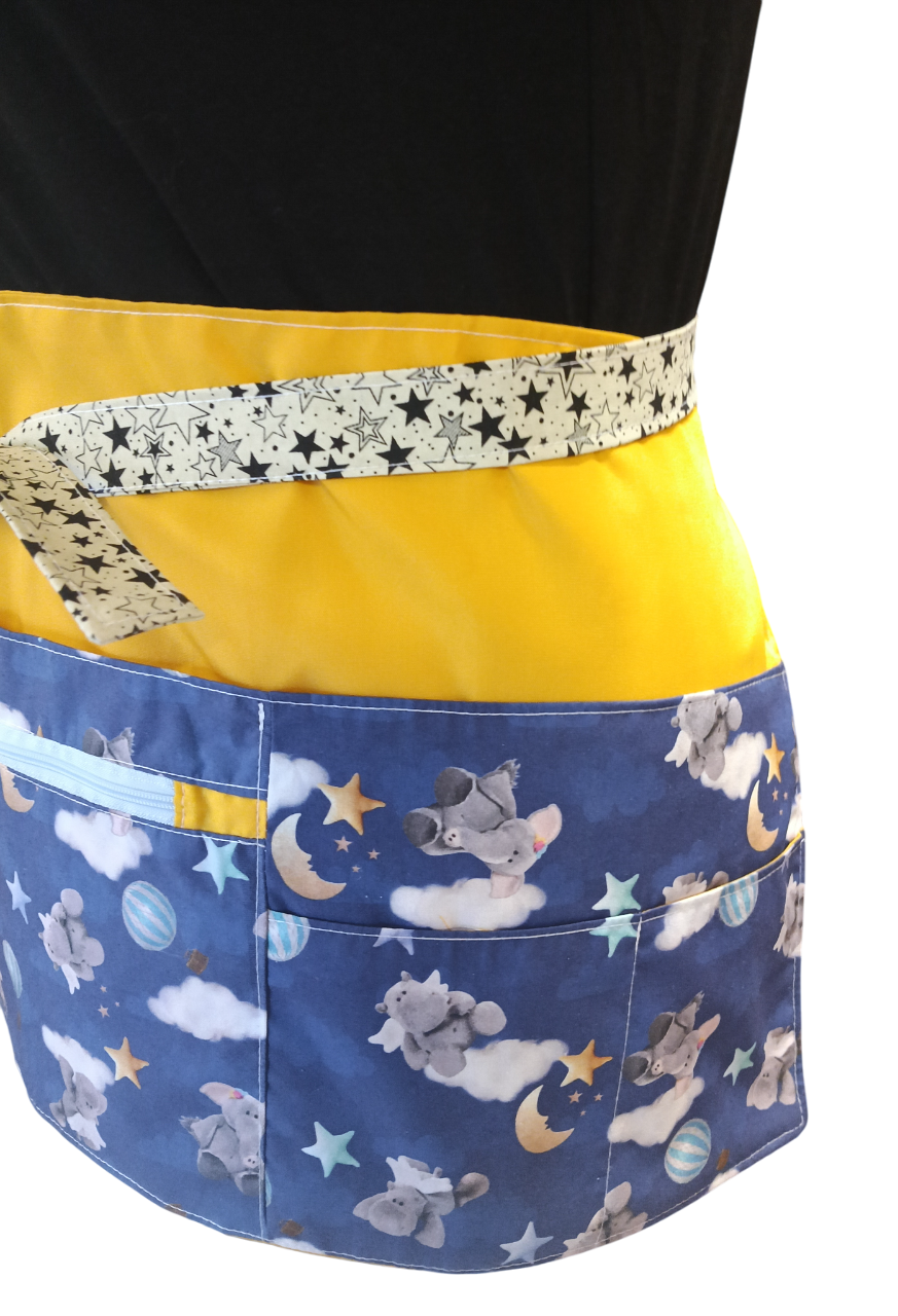 Delantal Corto Elefantes y Rinos