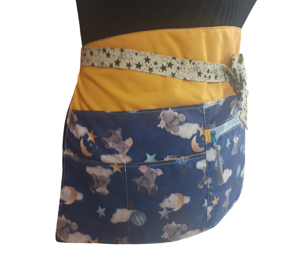 Delantal Corto Elefantes y Rinos