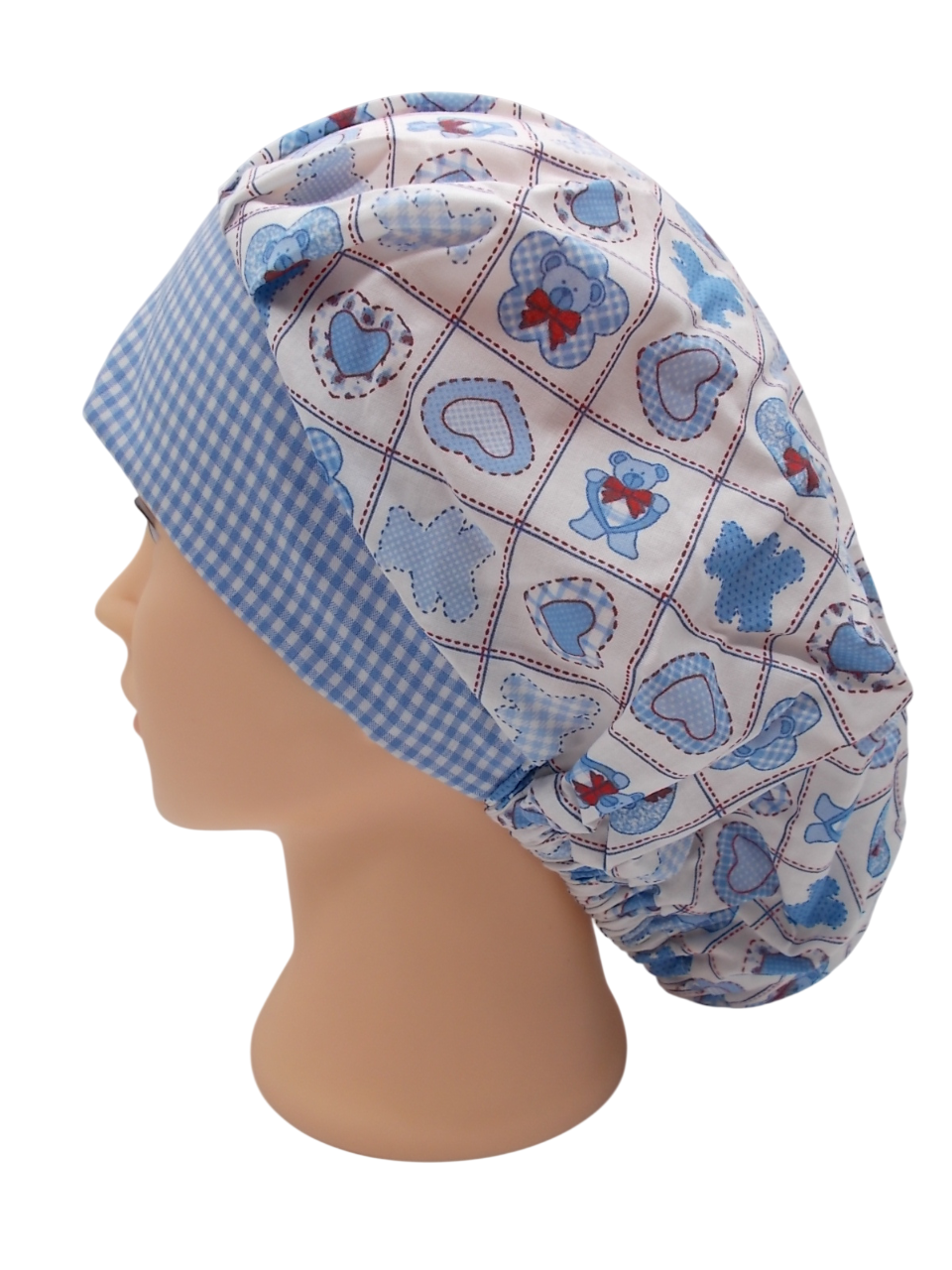 Gorro de Quirófano Pelo Largo con Goma - Corazones y Osos