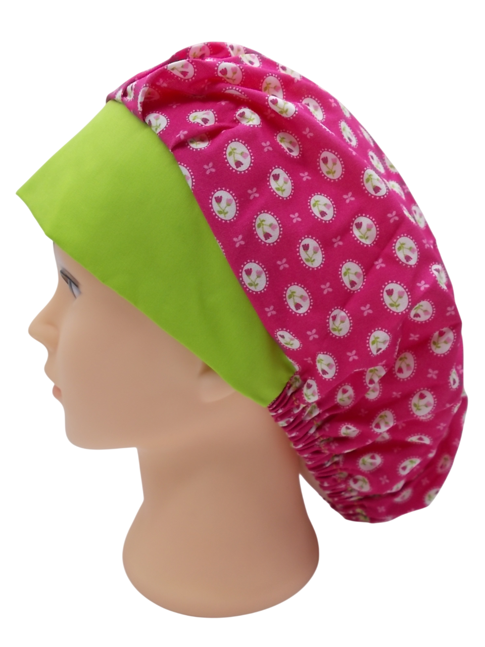 Gorro de Quirófano Pelo Largo con Goma - Flores7