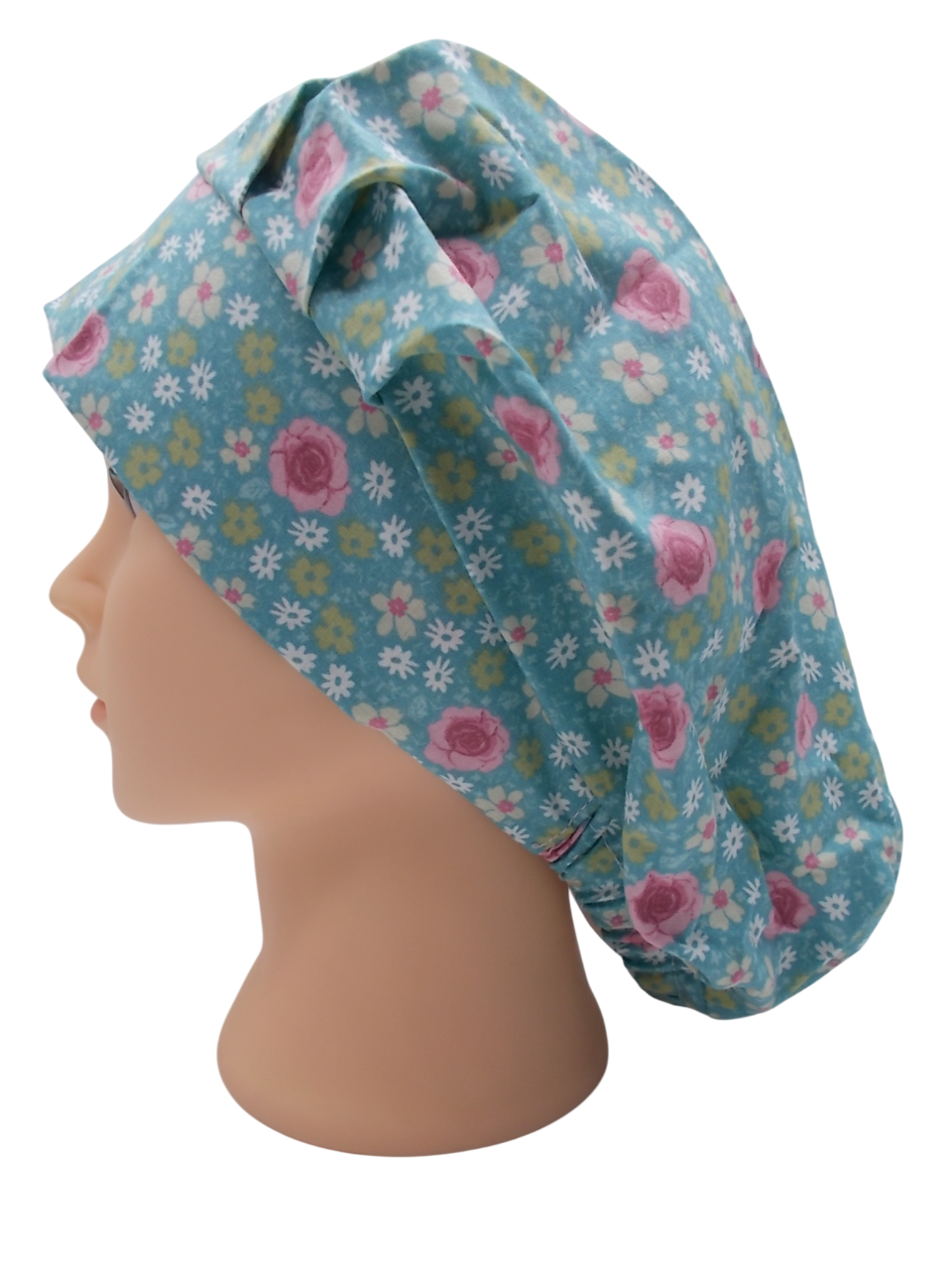 Gorro de Quirófano Pelo Largo con Goma - Flores5