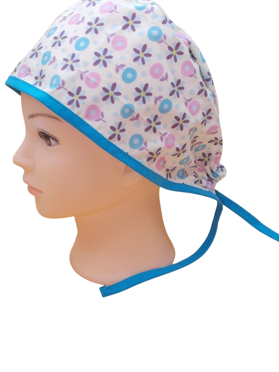Gorro de Quirófano Pelo Corto - Flores2