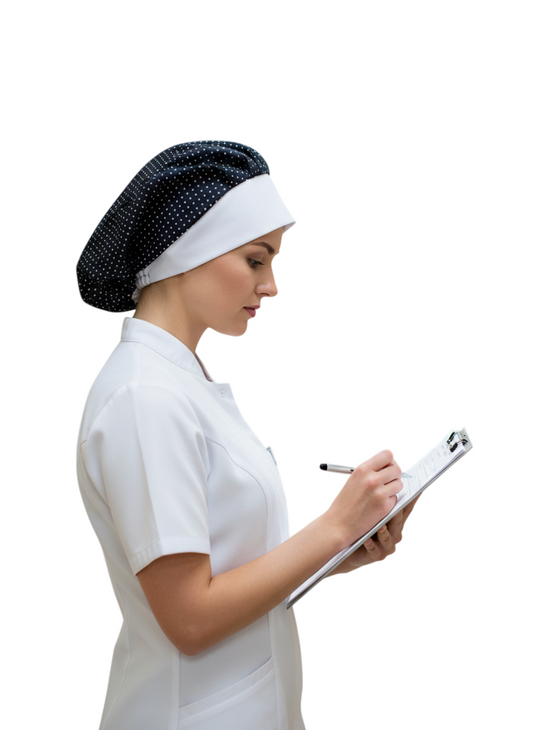 Gorro de Quirófano Pelo Largo con Goma - Lunares