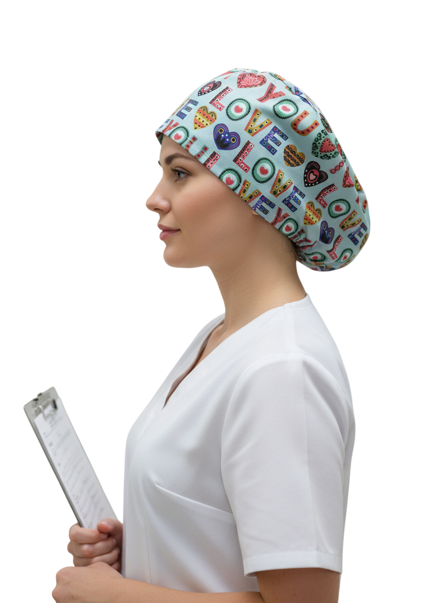 Gorro de Quirófano Pelo Largo con Goma - Love
