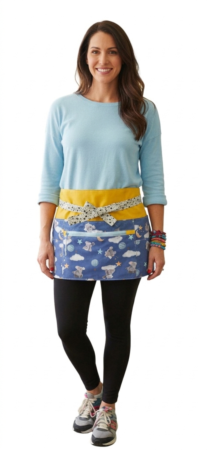 Delantal Corto Elefantes y Rinos