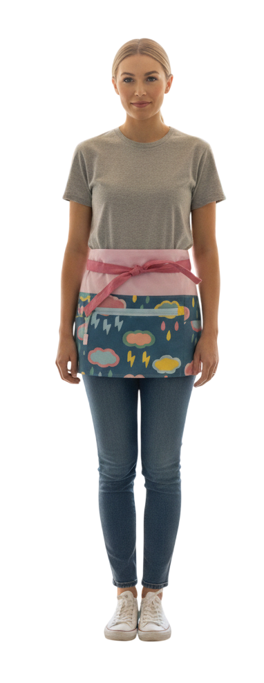 Delantal Corto Nubes y Lluvia