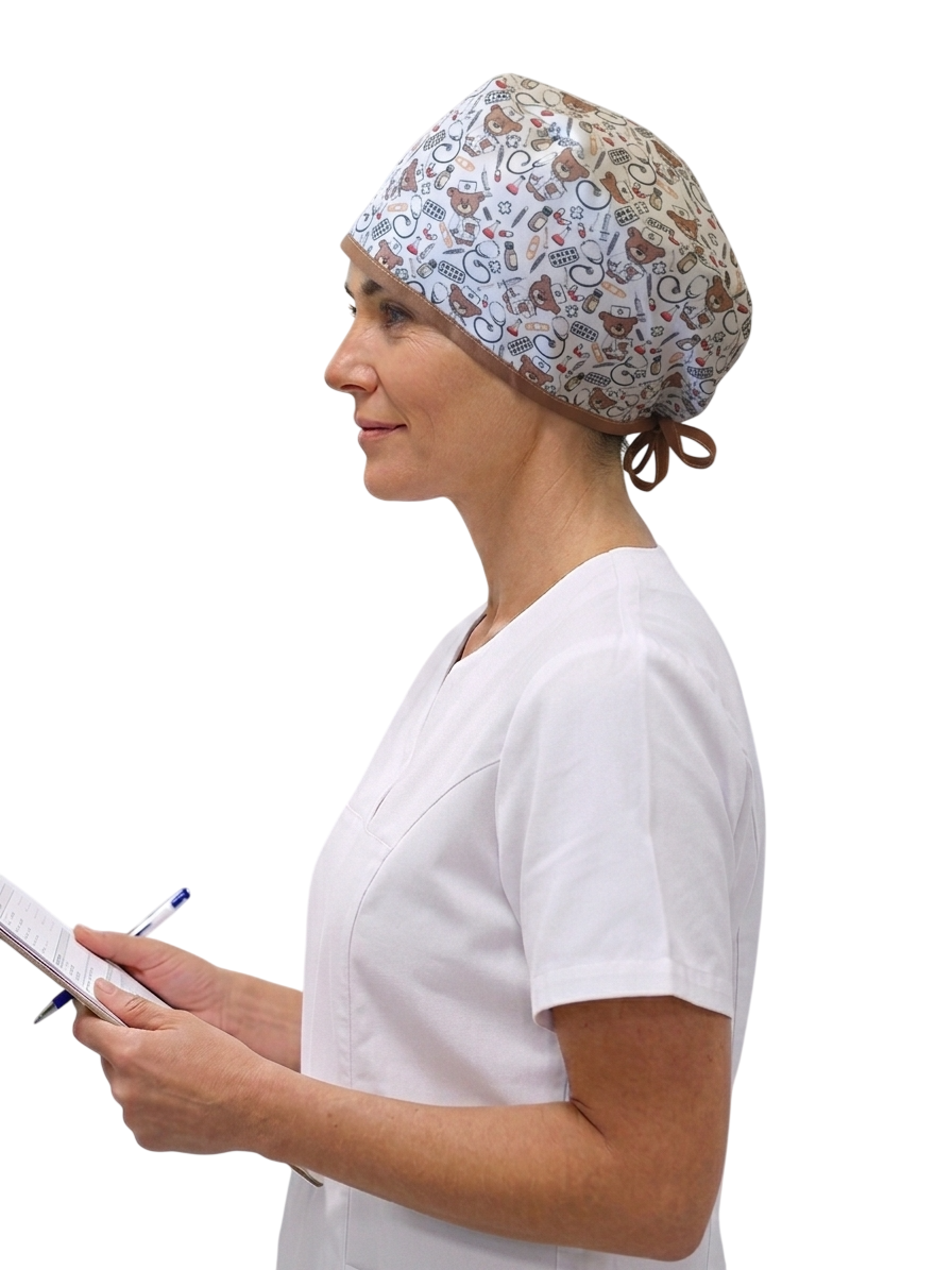 Gorro de Quirófano Pelo Corto - Osito Doctor