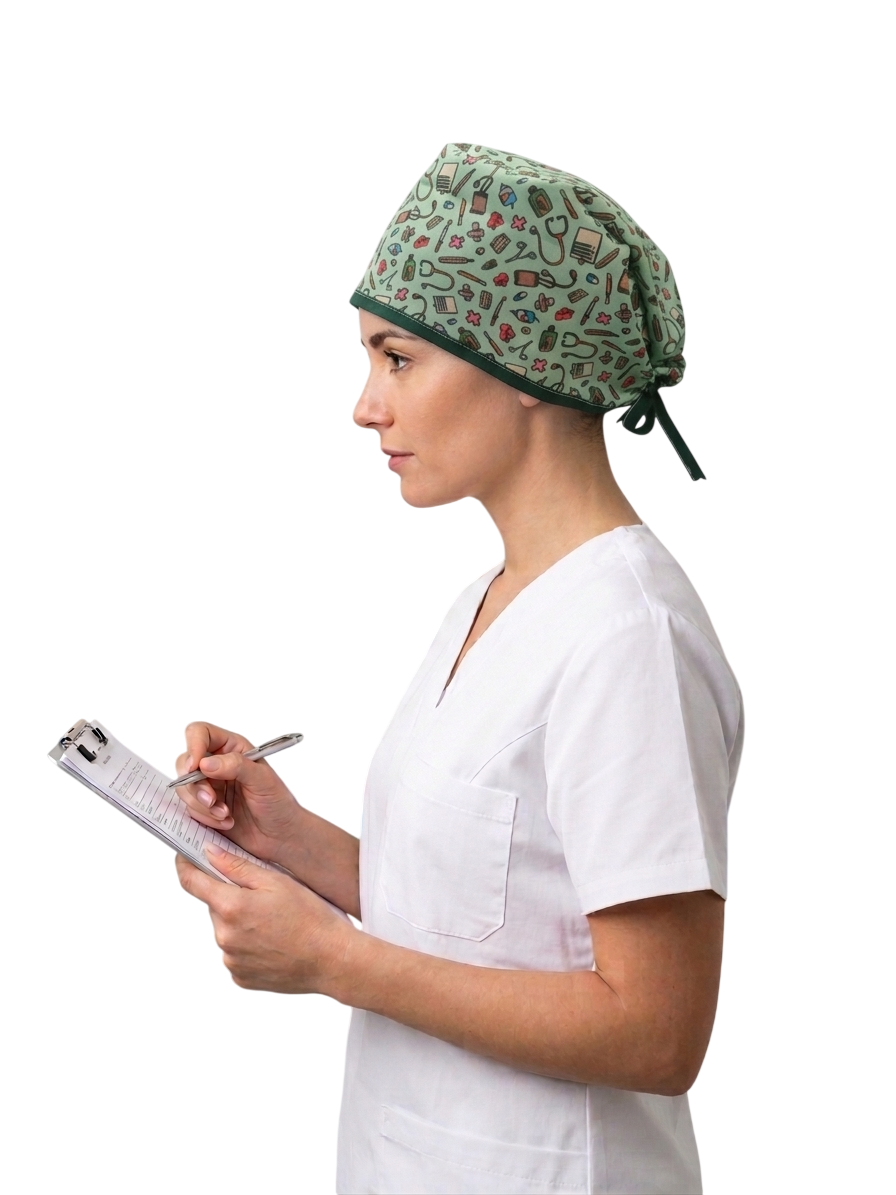 Gorro de Quirófano Pelo Corto - Verde