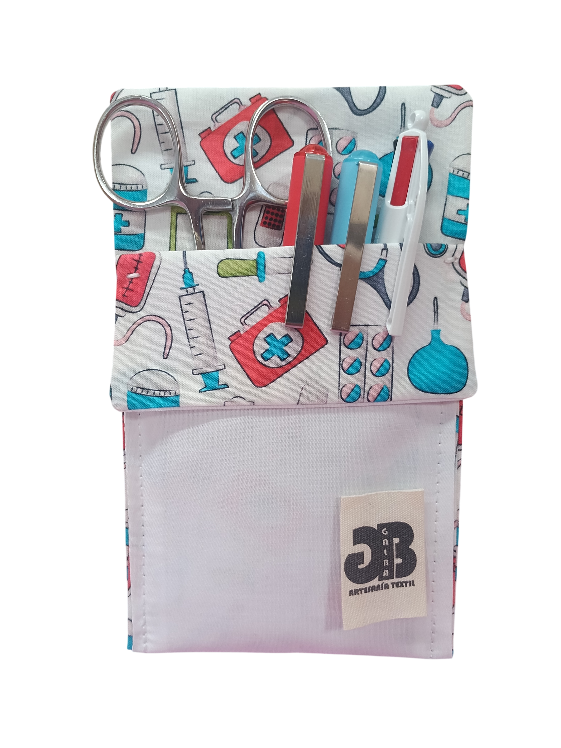 Pack Hospital - Salvabolsillo con bolis y tijeras en bolsillo