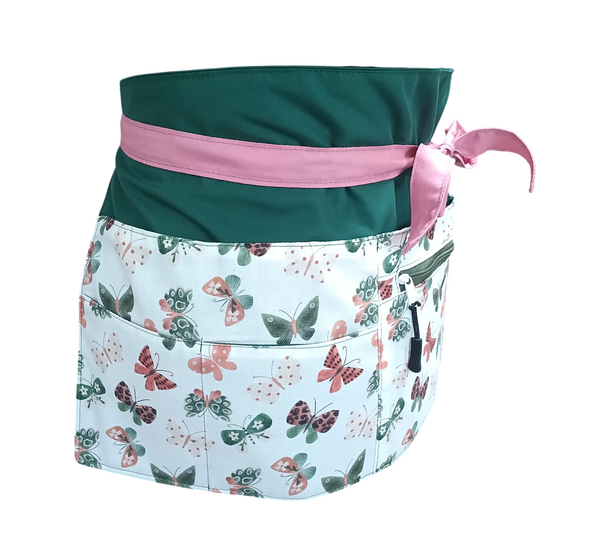 Delantal Corto Mariposas Verdes