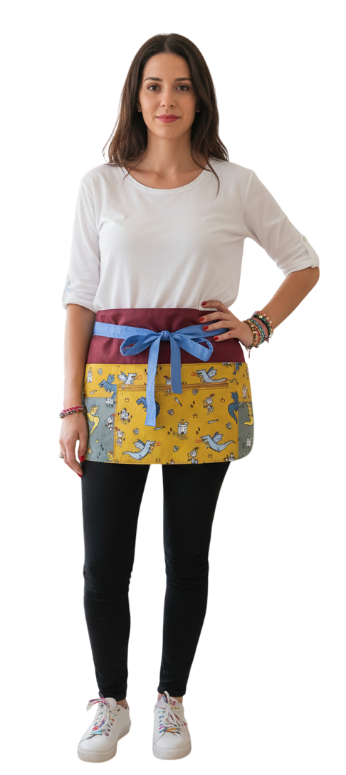 Delantal Corto Luchando contra Dragones